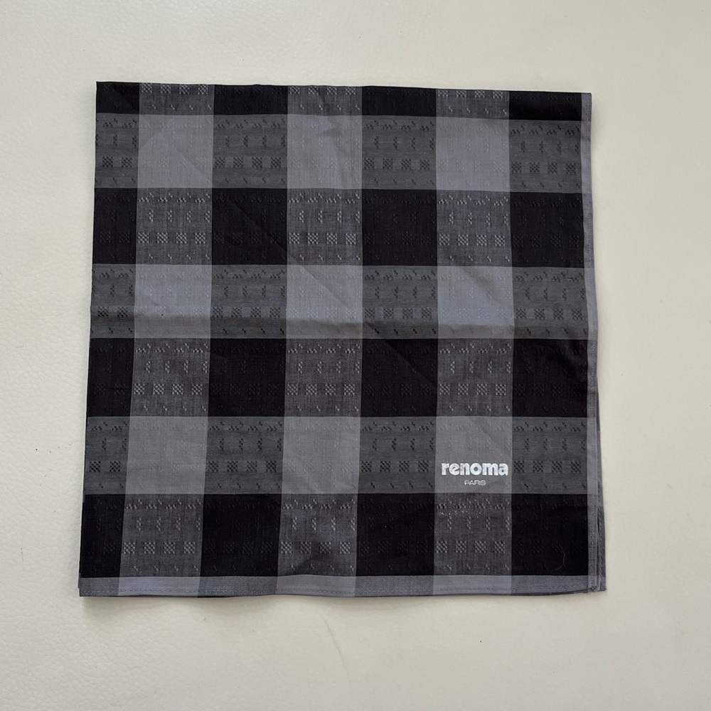 Renoma Paris Pocket Square in Black and Gray